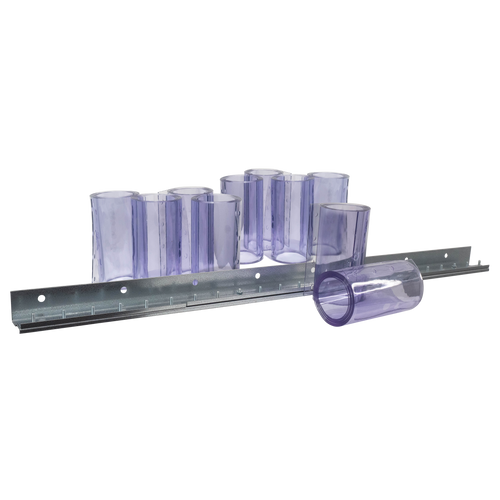 Vinyl Strip Door Curtains with Mounting Hardware