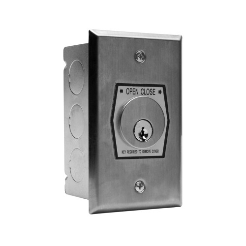 Exterior Open-Close Key Switch, Single Gang Flush Mount