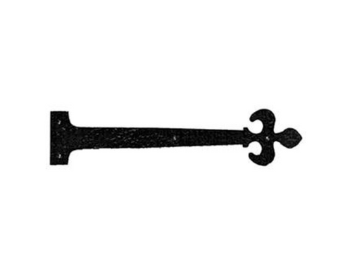 Fleur-de-lis Strap 18", 2-5/8" x 18" Pressed Alum, Black