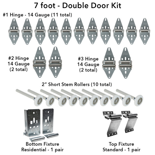 Quiet Garage Door Hardware Kits - 7’/8’ - Single/Double Door Kits