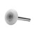 2 Inch Roller, White Nylon, 13 Ball , 4" Stem, with Cap