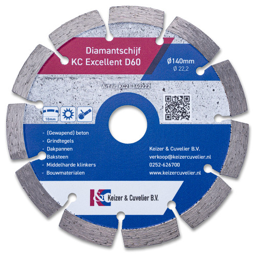 Diamantschijf KC Excellent D60 140mm Diamantschijf KC Excellent D60 140mm
