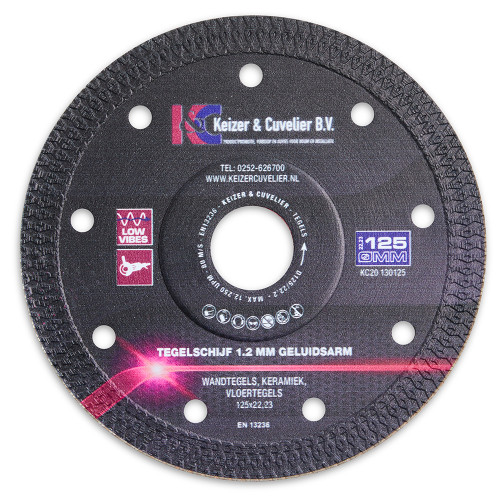 Diamant Tegelschijf Geluidsarm 125x1.2mm