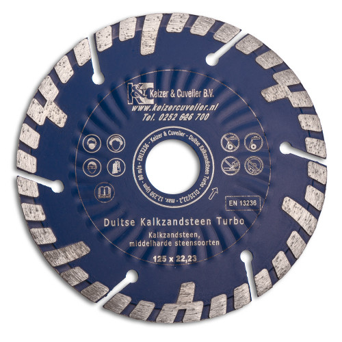 Diamantschijf Duits Kalkzandsteen 125mm OUTLET
