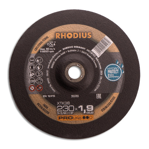 Slijpschijf (kom) rvs 230x1.9 OUTLET