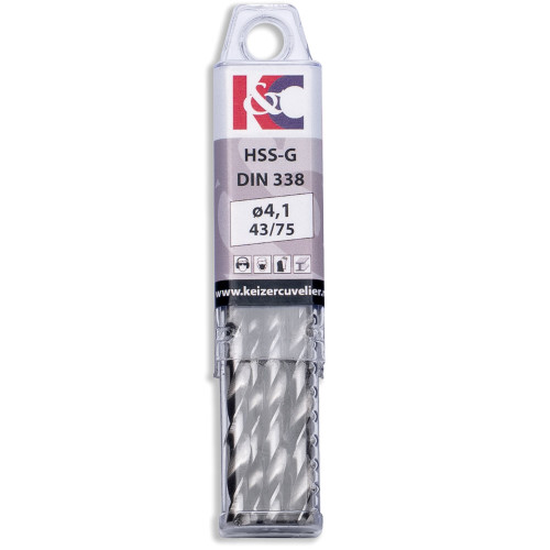 HSS Splitpoint IJzerboor 4.1mm HSS Splitpoint IJzerboor 4.1mm