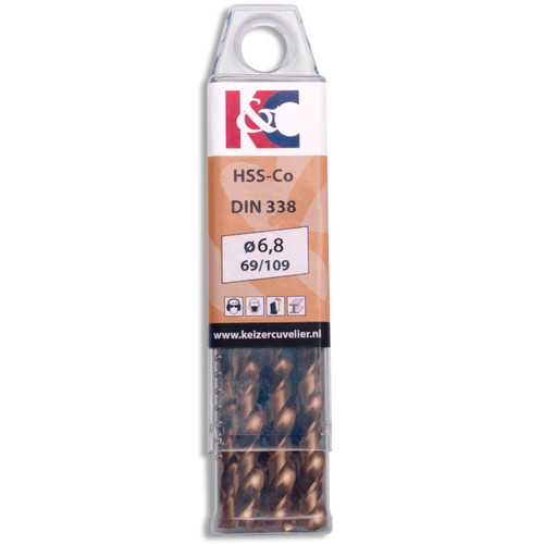 HSS Splitpoint IJzerboor 6.8mm Cobalt HSS Splitpoint IJzerboor 6.8mm Cobalt