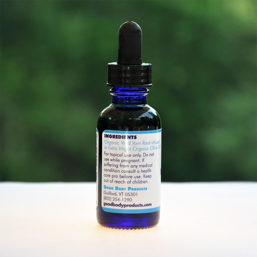 Good Body Products' WILD YAM ROOT-infused Olive Oil (Organic)