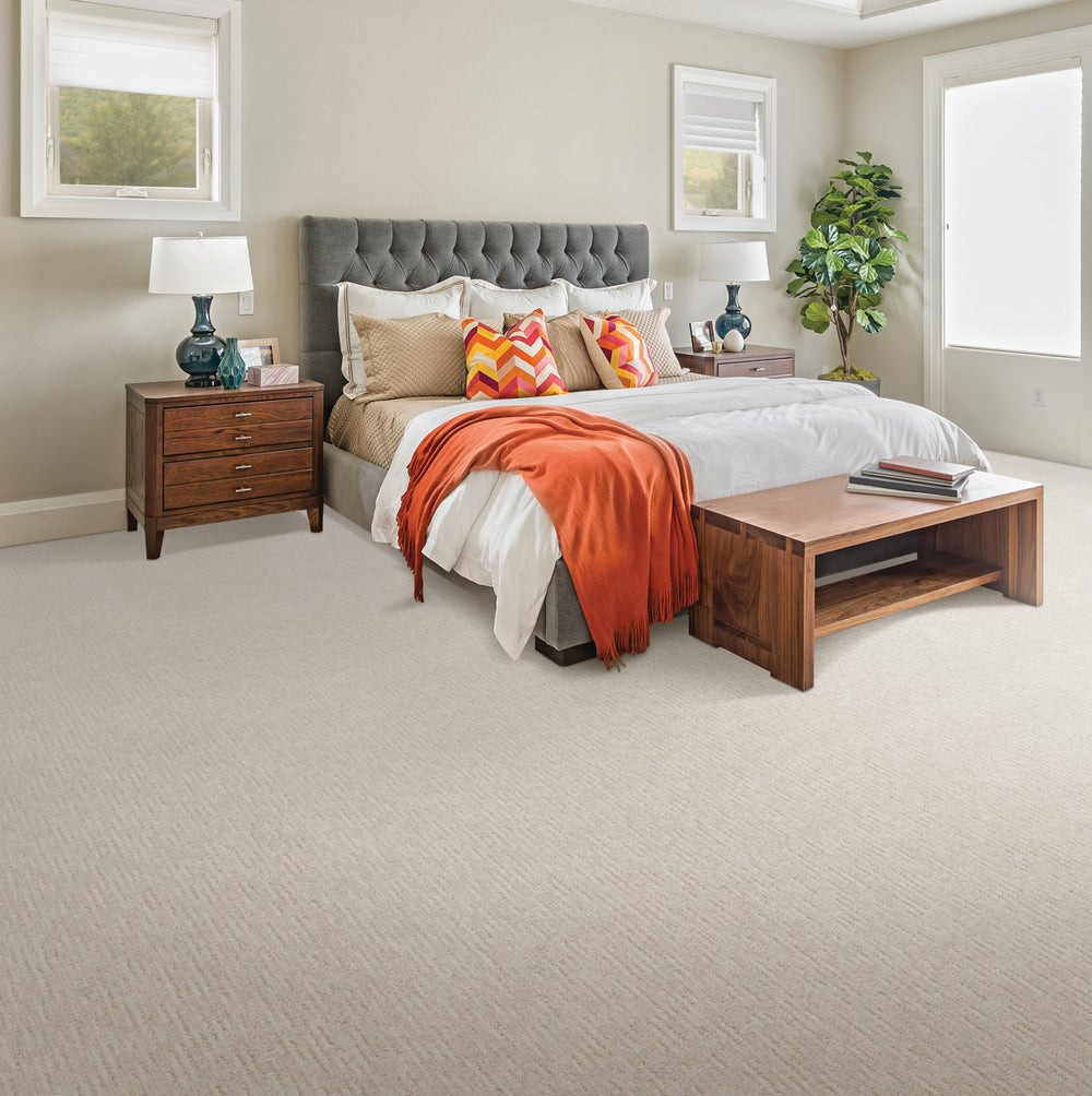 TAS Flooring Olympic Splendor Collection: Sandy Shore 25 oz Solution Dyed Polyester 12' Wide Residential Broadloom Carpet