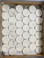 ARVEX 2" CARRARA GLASS DOTS MATTE