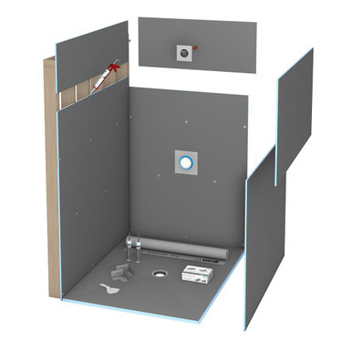 Wedi Fundo Ligno Curbless Shower Kit