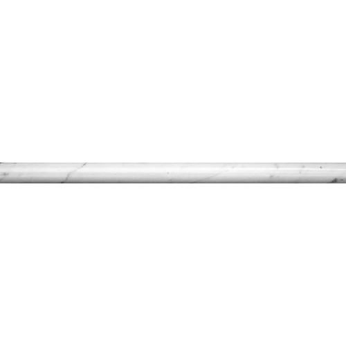 Italian Carrara Premium Honed Pencil 3/4x12 Marble Pencil Liner