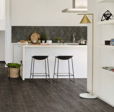 Fresh Coal 12x24 and 3" Hexagon Mosaic Tiles
