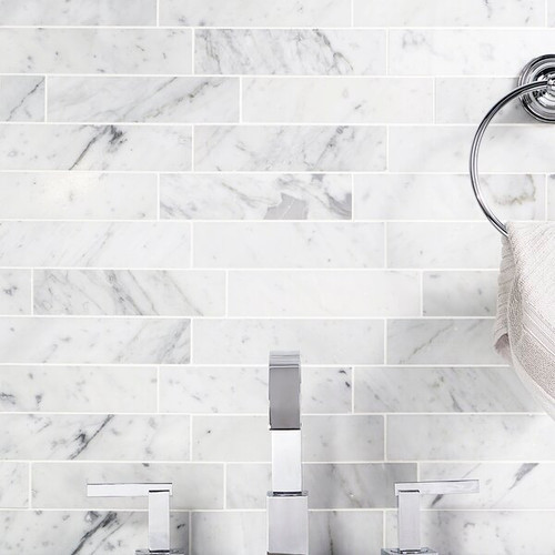 Italian Carrara Premium Honed 2"x8"