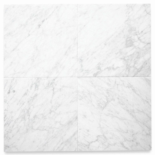 Carrara White Marble 12x12 Tile Honed