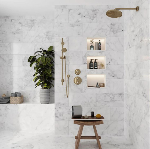 Carrara White Marble 12x24 Tile Polished