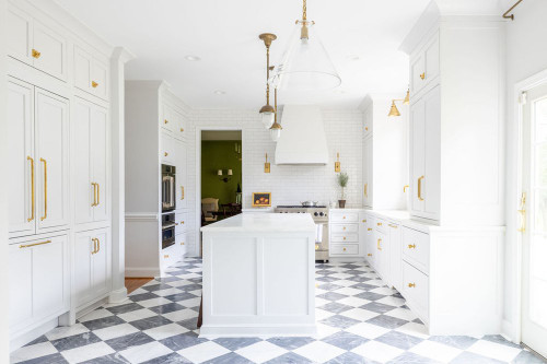 Bardiglio Nuvalato Honed 12x12 & Thassos Greek Marble Honed 12x12 Checker Board Pattern Marble Tiles