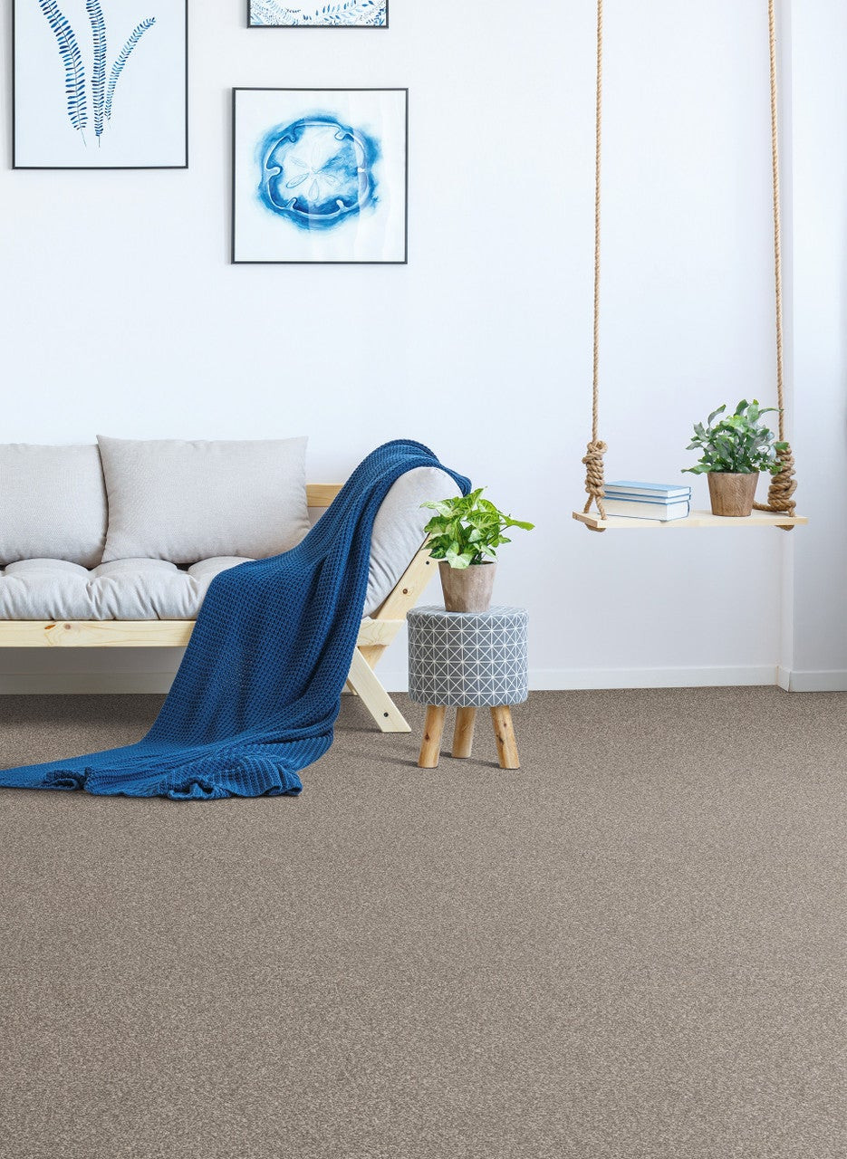 TAS Flooring North Cascades Collection: Hidden Lake 40 oz Solution Dyed Polyester 12' Wide Residential Broadloom Carpet