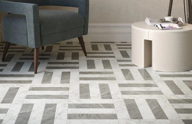 UNICOM - MARMOREA - CARRARA 4X24 (MIXED WITH BARDIGLIO)