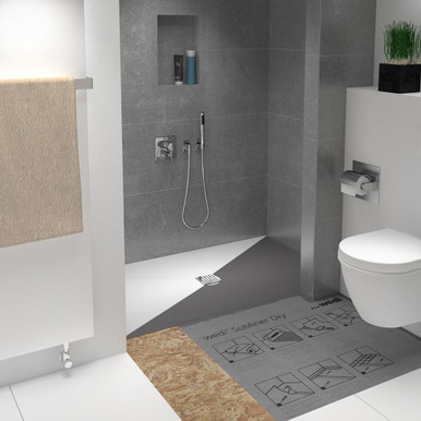 Wedi Fundo Ligno Curbless Shower Kit