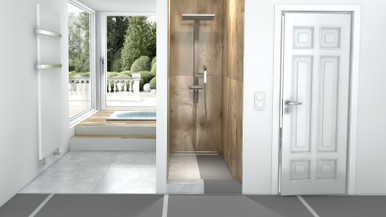 Wedi Fundo Riolito Neo Shower Kit - 32" x 72" - Single Sided Slope