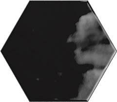 CERAMICA RIBESALBES HEX BLACK 6.6 PC = 1 SQFT APROX  $5.68 PER SQFT 44.PCS/BOX