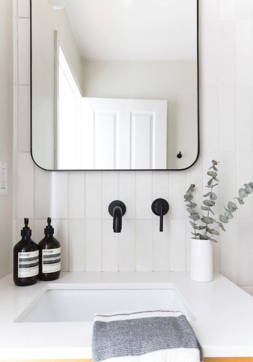 Fathom White Matte 2.5"x10" Ceramic Wall Tiles
