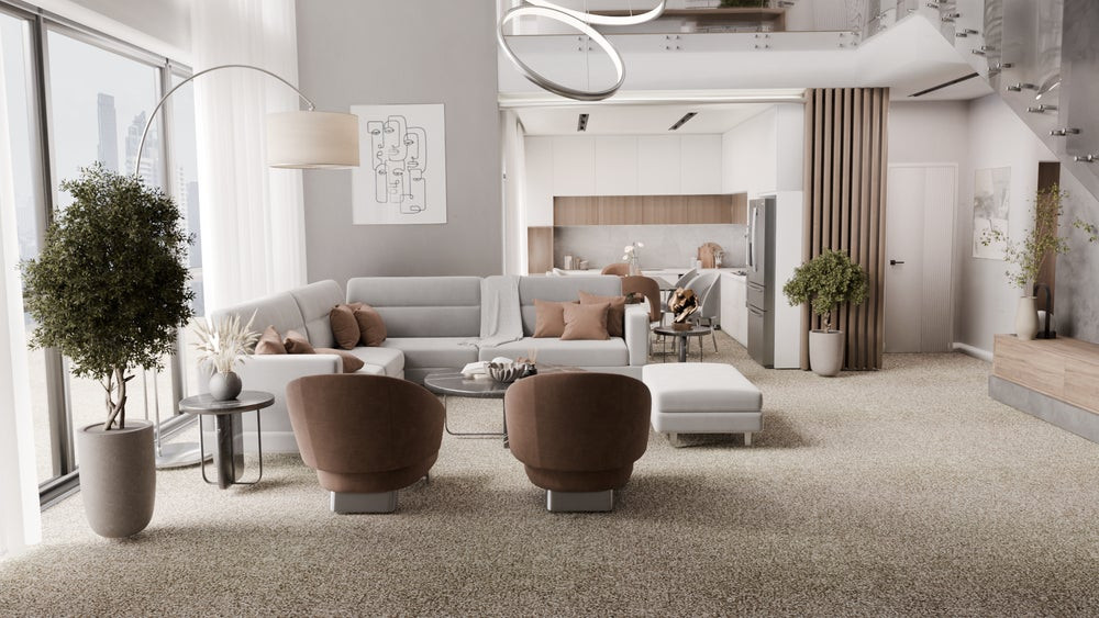 TAS Flooring Cashmere Collection: Angora 42 oz ColorLock  Polyester 12' Wide Residential Broadloom Carpet