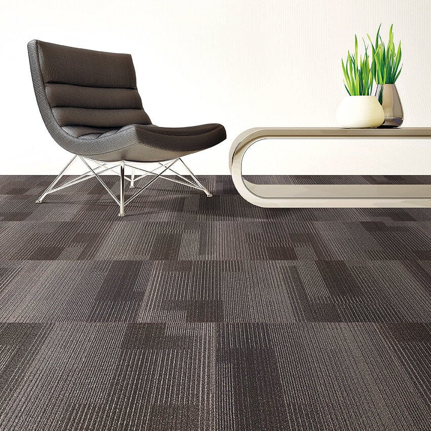 TAS Flooring Development Collection: Carbon 18 oz Polypropylene 19.7" x 19.7" Commercial Carpet Tile