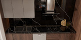 Montaj Nero Marquina Polished 3CM Quartz 126"x63"