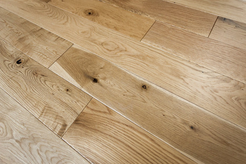 White Oak Wire Brushed 5"x 3/4" Solid Hardwood