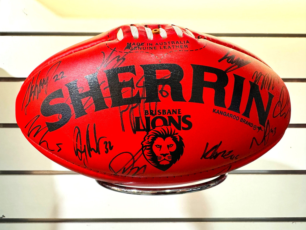 Sherrin Football -2022 AFL Team signed size 5 - Lions Shop 