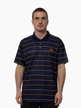 Mens Striped Performance Polo