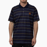 Mens Striped Performance Polo