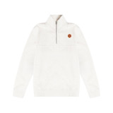 Mens 1/2 Zip White Marle Fleece