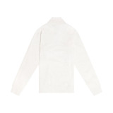 Mens 1/2 Zip White Marle Fleece
