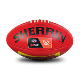 Sherrin Football - Replica Leather - AFLW Size 4 - Red