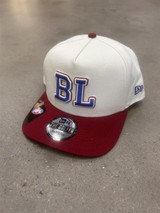 Cream & Maroon BL Golfer Snapback Cap