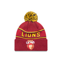 New Era Maroon Beanie with Pom