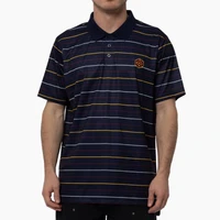 Mens Striped Performance Polo