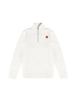 Mens 1/2 Zip White Marle Fleece