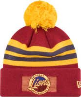New Era Maroon Knit Badge Beanie