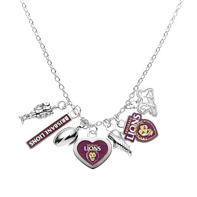 Brisbane Lions Necklace with Charms