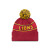 New Era Maroon Beanie with Pom
