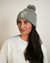 New Era Waffle Knit Beanie Grey White