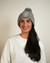 New Era Waffle Knit Beanie Grey White