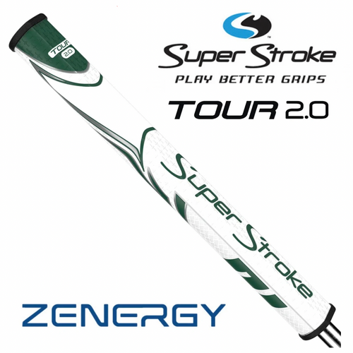 SuperStroke Zenergy Tour 2.0 Putter Grip - White/Green