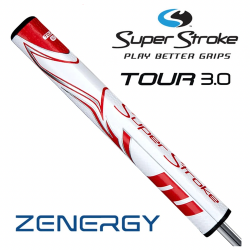 SuperStroke Zenergy Tour 3.0 Putter Grip - White/Red