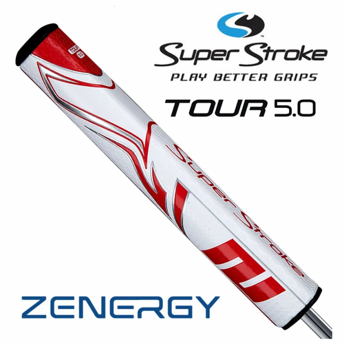 SuperStroke Zenergy Tour 5.0 Putter Grip - White/Red