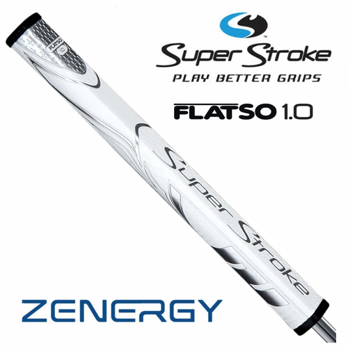 SuperStroke Zenergy Flatso 1.0 Putter Grip - White/Silver